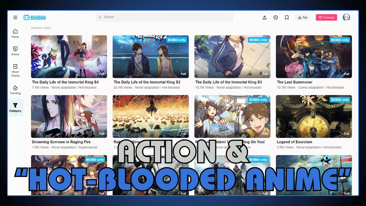 Action and Hot-Blooded Anime