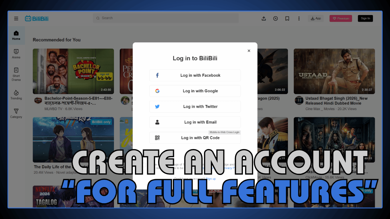 Create an Account for Full Features