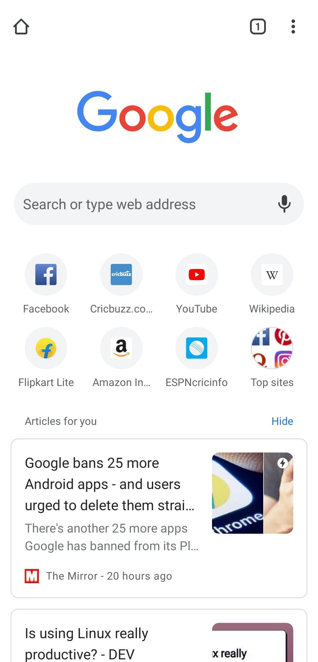 Open Chrome or Safari on Mobile