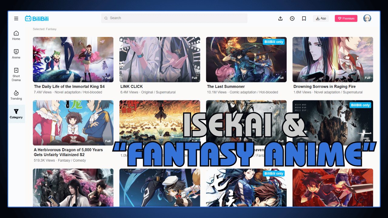 Isekai and Fantasy Anime